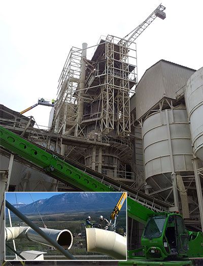 Montage industriel usine à chaux